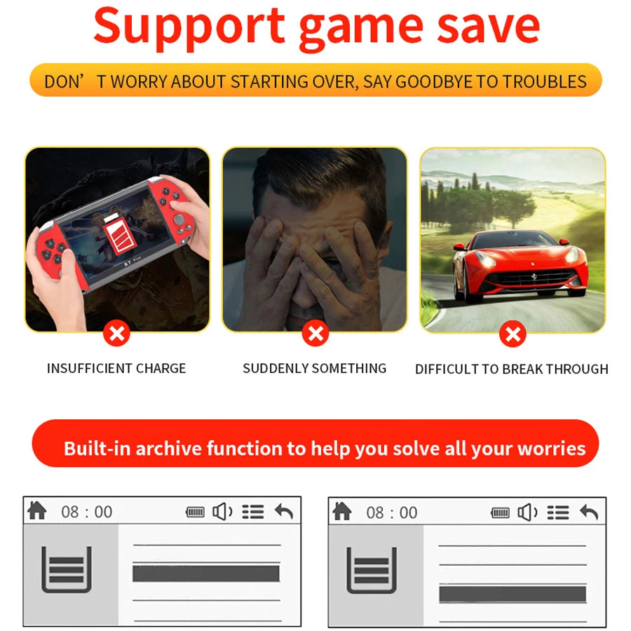 Portable Handheld Videogame TV Retro Video Game Console Arcade Player for Children Mini Machine Emulator Retrogame Gaming Device