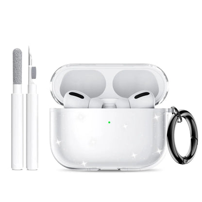 for Airpods Pro 3 Case Clear Glitter Sparkle Bling Clear Case for Airpods Pro 3 Case Cover 2025 Soft TPU Case for Airpods Pro 3