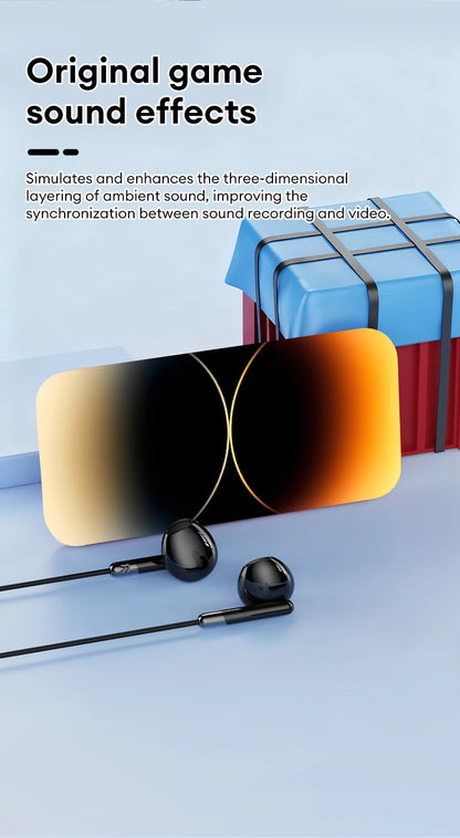 Lenovo Y106 3.5mm TypeC Wired Earphone With Microphone In Ear Wire-controlled Headset HiFi Sound Gaming Earbuds Low Latency New