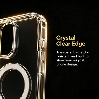 Original Clear Magnetic Phone Case For iPhone 18 17 Pro Max 16 15 14 Plus 13 12 Mini For Magsafe Wireless Charging Protect Cover
