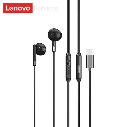 Lenovo Y106 3.5mm TypeC Wired Earphone With Microphone In Ear Wire-controlled Headset HiFi Sound Gaming Earbuds Low Latency New