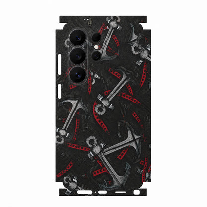 Full Wrap Faux Leather Back Skin for Samsung Galaxy S26 S25 Ultra Plus S24 S23 Anti Scratch Matte Slim Protective Film Cover