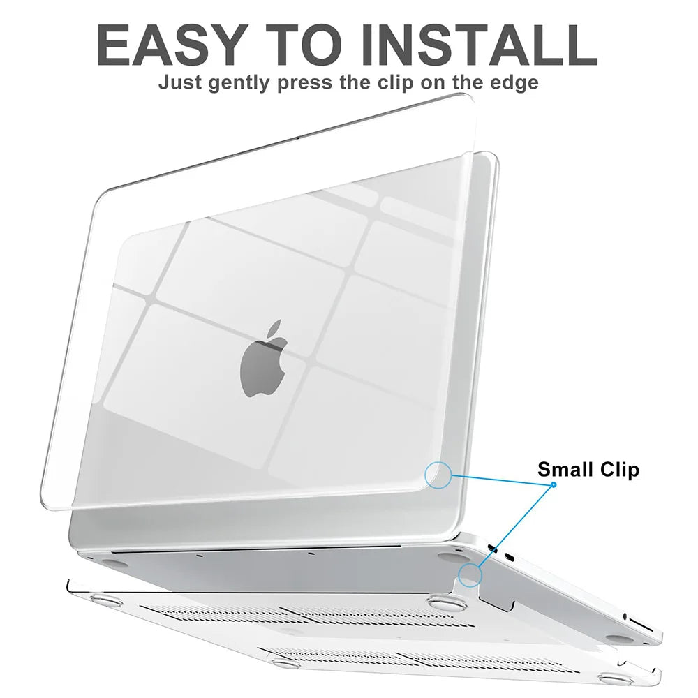 Laptop Case for MacBook Air 13.6 M5 M4 M3 M2 A3449 A3240 A3113 A2681 Pro 13 A2338 A2289 A2251 A2337 A2179 A1932 Cover New