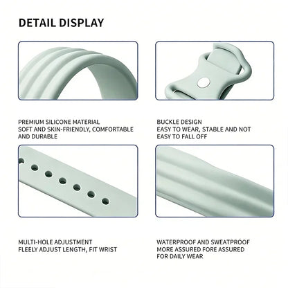 Silicone Loop Sports Watch Strap for Google Fitbit Air Rubber Bracelet Breathable Band Wristband Correa Replacement Accessories