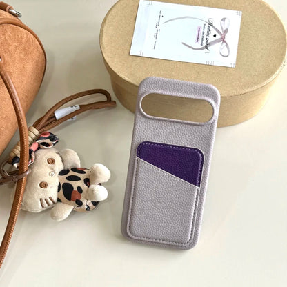 New Luxury Color Collision Leather Wallet Card Slot Phone Case For Google Pixle 10 Pro XL 9A 8A 7A 6A 6 7 8 9 Pro XL Back Cover