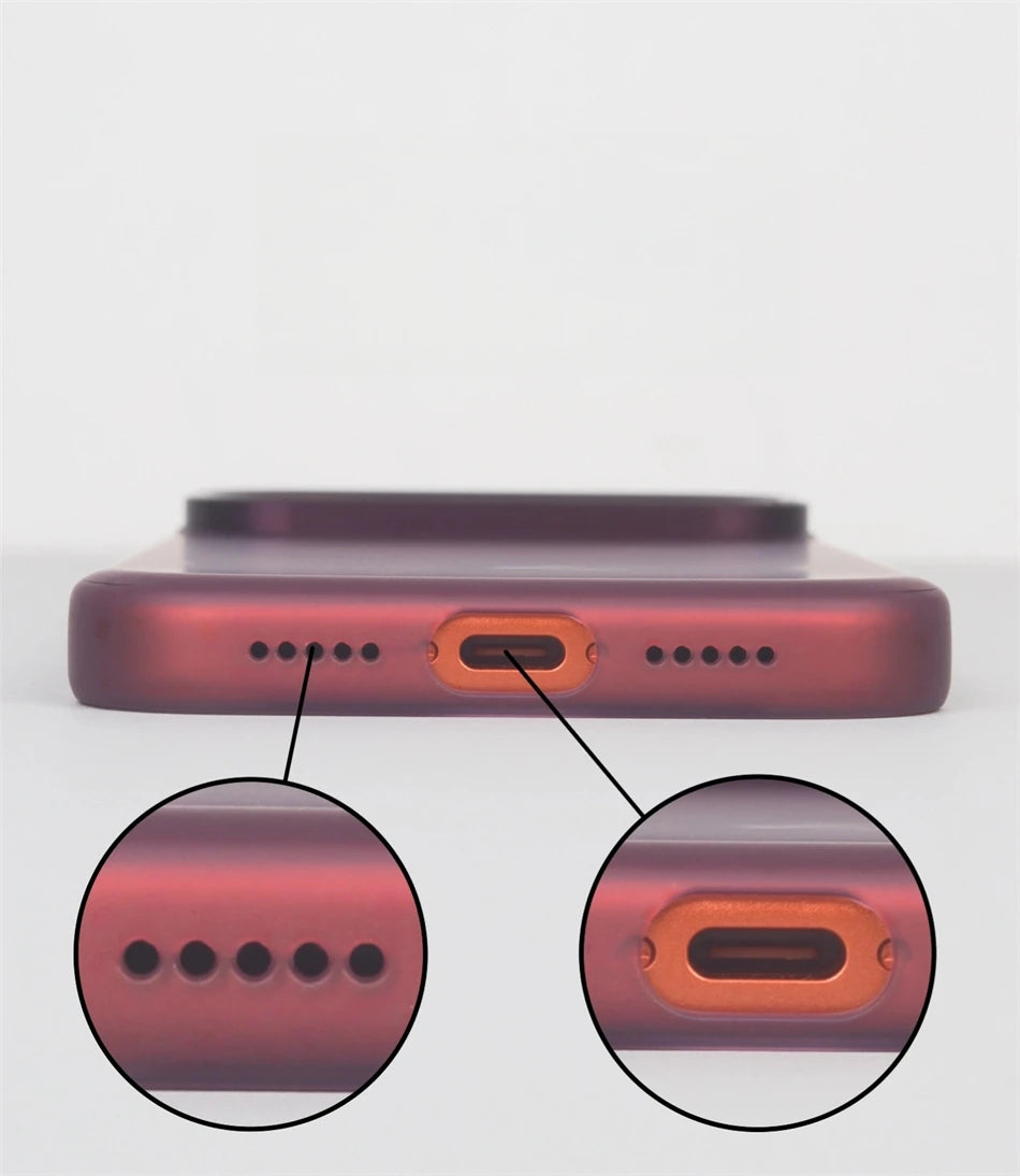 For iPhone 17 16 15 18 Pro Max Air Business Simple Frosted Clear For Magsafe Case Shockproof Magnetic Charge Thin Hard Cover