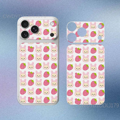Cute R-Rilakkuma Bear For iPhone 17 Pro 17 Pro Max Full Body Back Cover Decal Skin 3D Colorful Rear Protective Sticker Film