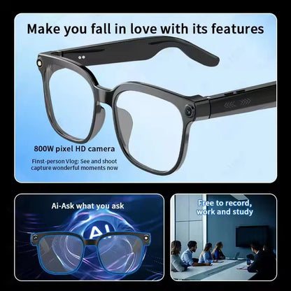 2026New 800W Pixel Camera AI Glasses Smart Translation Photo Video Recording Glasses Waterproof Call 32GB Storage Sunglasses Men