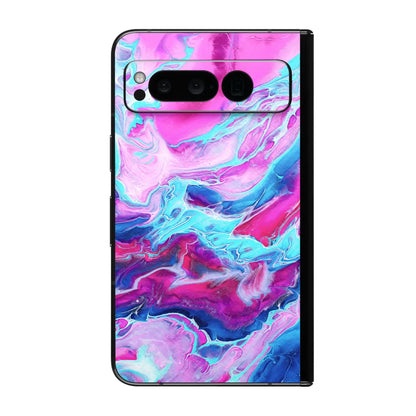 Colorful Skin For Pixel Fold 10 9 Pro XL Back Film Google 8 Sticker 8A Protective Decal Wrap Phone Soft Back Screen Protector