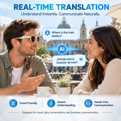 2026 New AI Smart Glasses Camera 800W Lens 30MP Photo 1200P Video Recording Bluetooth 5.3 WiFi Translation Sunglasses Men Women