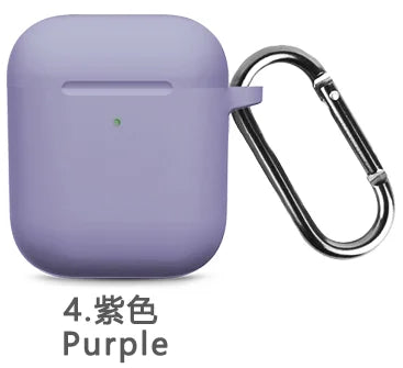 Silicone Cases With Hook Cover For Apple Airpods 1/2 Protective Shockproof Wireless Earphone Cover For Airpods 2 1 Case Box Bags