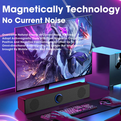 Soundbar Computer PC TV Laptop Desktop Wired Wireless Bluetooth Speaker Sound Box Bar Music Portable Caixa De Som Audio System