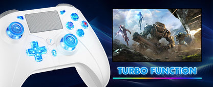 Game Controller For PlayStation 4/PS4 Pro/Slim/PS3/PC/IOS/Switch Wireless Gamepad,W/Turbo Dual Vibration 6-Axis Gyro 3.5mm Jack