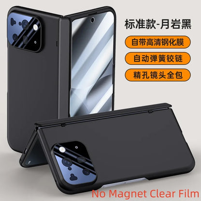For Google Pixel 10 Pro Fold Case Magsafe Matte Spring Hinge Lens Screen Protector Full Protection All-inclusive Cover