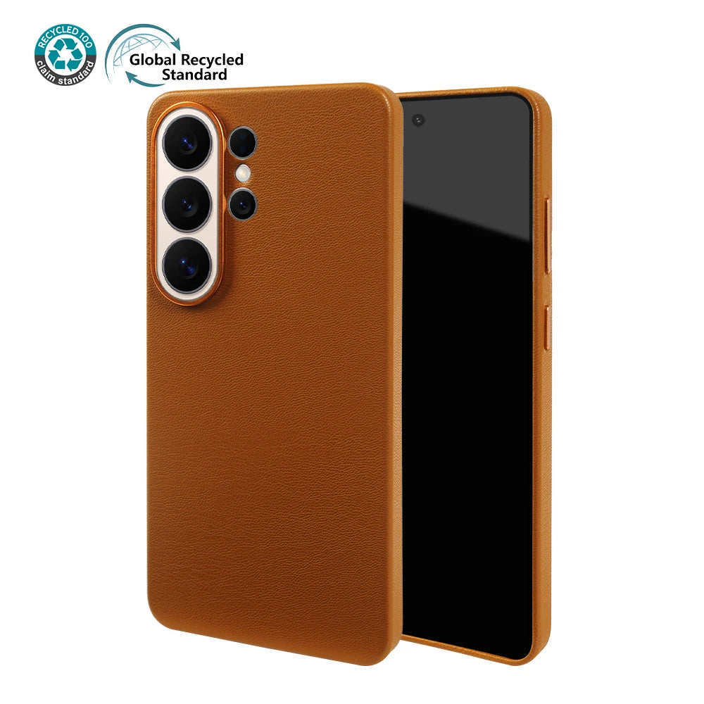 For Magsafe Premium Leather Case for Samsung Galaxy S26 Ultra S26Ultra S26Plus S25 Plus S25Ultra Phone Case Cover Magnetic Coque