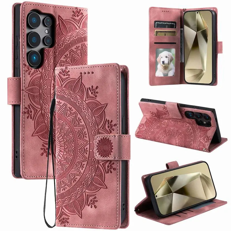 S26 S25 S24 S23 S22 S21 S20 Ultra S10 S9 S8 Plus FE Case For Samsung Galaxy Note 20 10 9 8 Leather Wallet Phone Cover