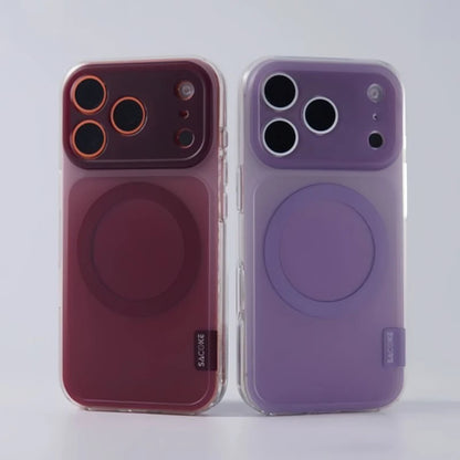 Gradient Color Skin-Feel Matte Silicone Button Case For iPhone 18 Pro Max 17 16 15 14 Pro for Magsafe Wireless Charging PC Cover