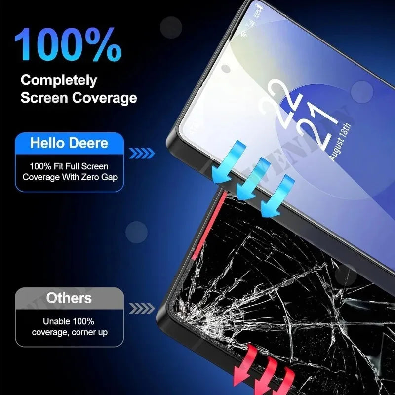 3Pcs Tempered Glass For Samsung S26 Ultra Edge Plus Screen Protector On Galaxy S25 S24 A57 A37 A17 A27 Protective Cover Glass