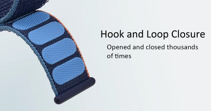 WOCCI 2PCS Nylon Watch Strap for smart watch 18mm 20mm 22mm bracelet belt for men women with hook and loop fastener watchband