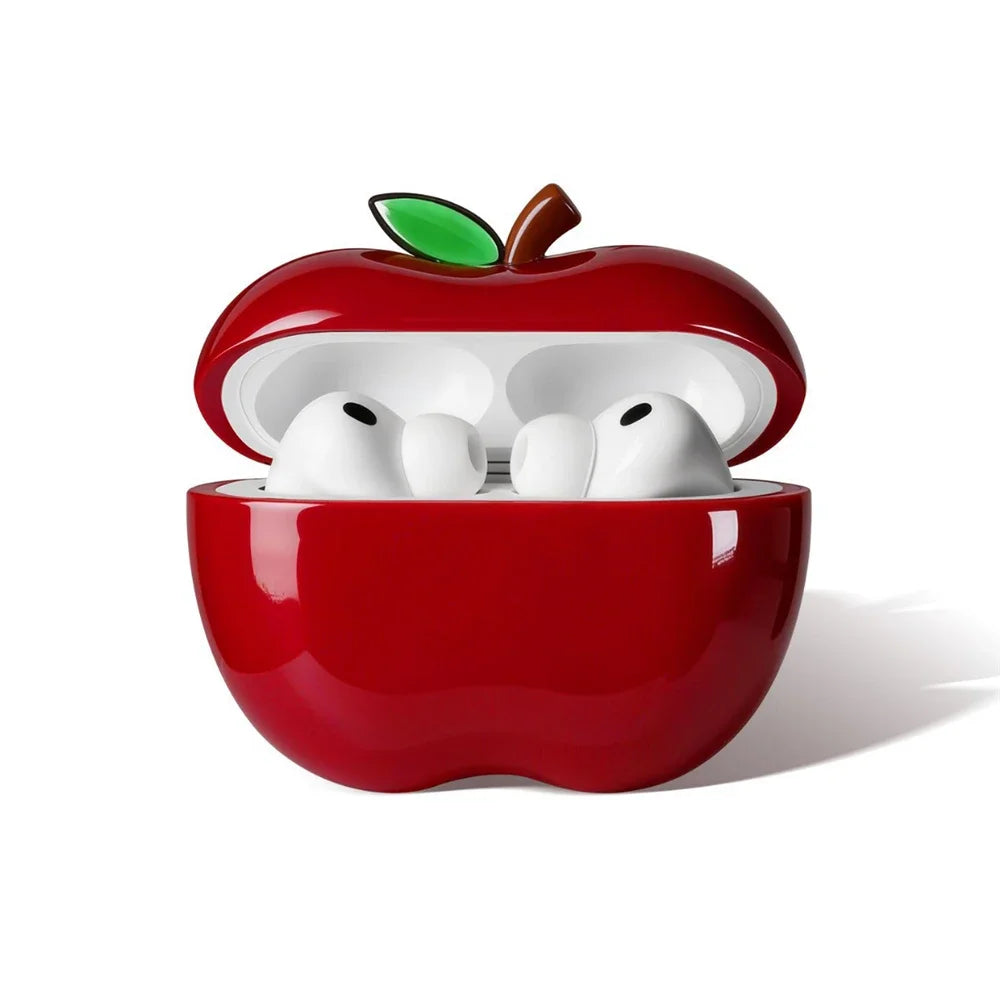 New Translucent Apple Shape Headphone Case TPU Gold Silver Red Green for Airpods Pro 1/2/3 4