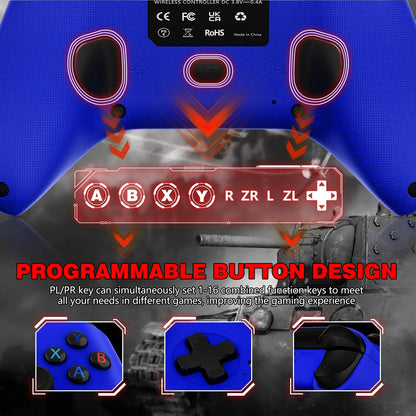 Wireless For XBOX Controller, XBOX ONE Series S/X Console/PC Gaming Gamepad Keys Programming 6 Axis Gyro Turbo Function Win 7/10