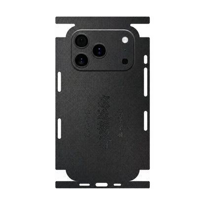 Diamond Texture Leather Back Skin for iPhone 17 16 15 14 13 Series Full Wrap Edge Rear Protective Film Sticker