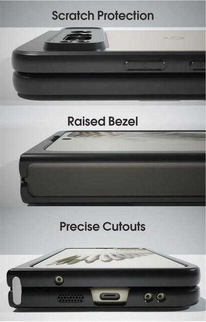 IBMRS for Google Pixel fold Case,Frosted transparent Shockproof Protection Case