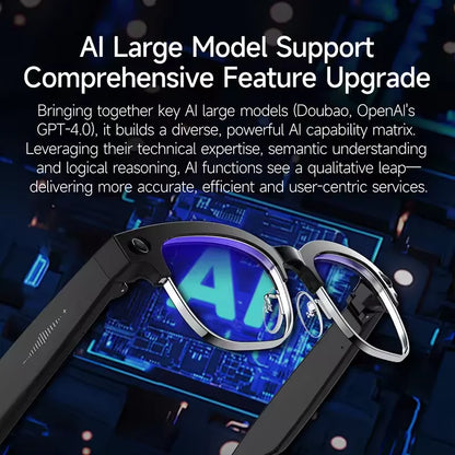 2026New AI Smart Glasses 120+Language Translation 800W Pixel Camera Video Music Player Call Business 8K Color Change Glasses Men
