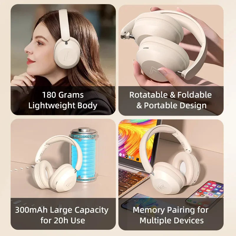 SY-T4 Foldable Wireless Bluetooth Headset Over Ear Sports Headphones High Power Stereo Sound For Cell Phones and Music XiaoMi