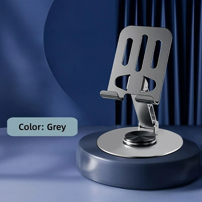 720 Rotate Aluminum Alloy Tablet Holders for IPad Adjustable Folding Lazy Desktop Live Desk Holder Mobile Phone Stand Mount
