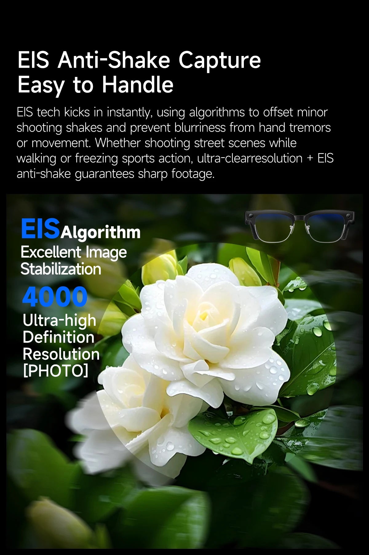 2026 New HD 800W Pixel Smart Glasses with Camera 1080P Video Recording WIFI ChatGPT Translation Music Call Earphones Sunglasses