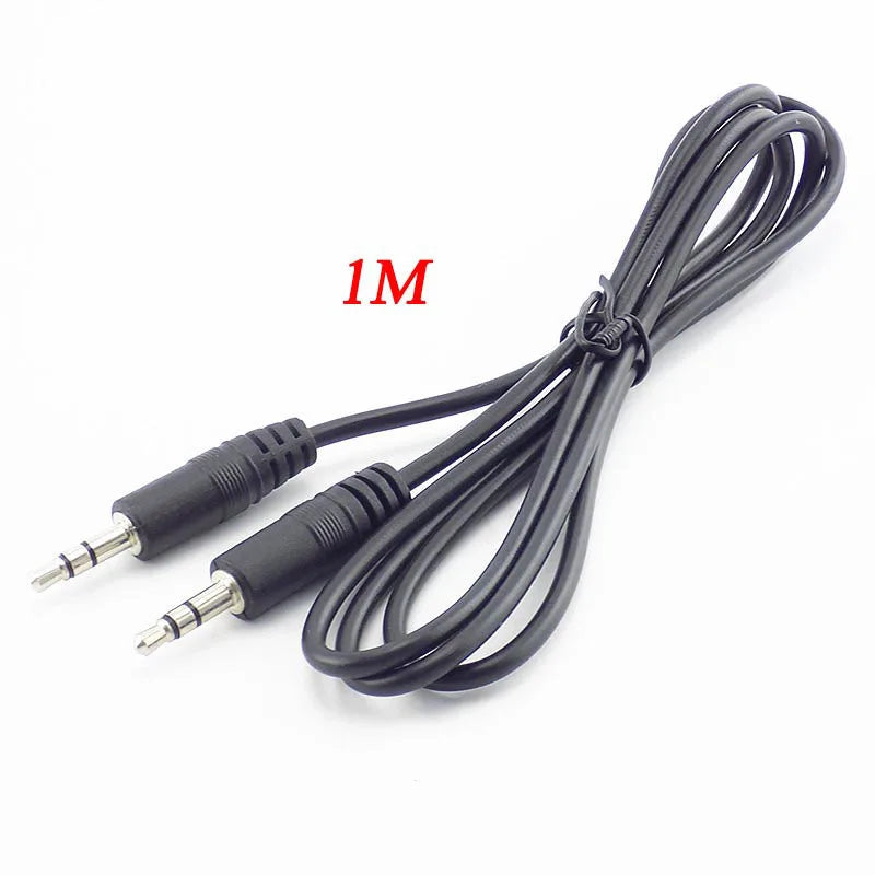 0.5m/1m 3.5mm to 3.5mm Aux Jack Male Extension cord AUX Audio Cable connectors earphone music player Headphones