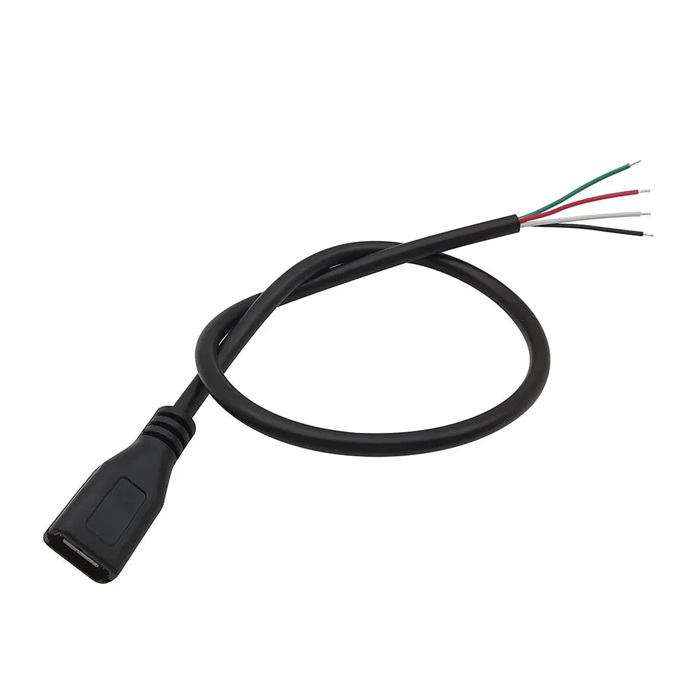 Micro USB Power Supply Cable 2 Pin 4 Pin Female Male Wire Jack Charger Charging Cord Extension Connector DIY Data Cable 0.3M 1M