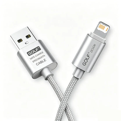Alloy Braided USB Fast Charging Cable For iPhone X XR XS Max 11 12 13 Mini 14 Pro Max 7 8 14 Plus Quick Charge USB-A Data Cable