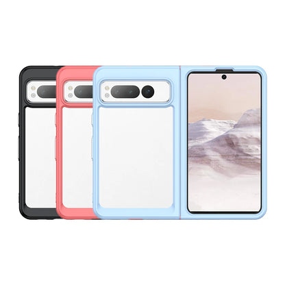 For Google Pixel Fold Case Luxury Silicone Clear Bumper For Pixel Fold Capa TPU Shockproof Case For Google Pixel Fold Cover