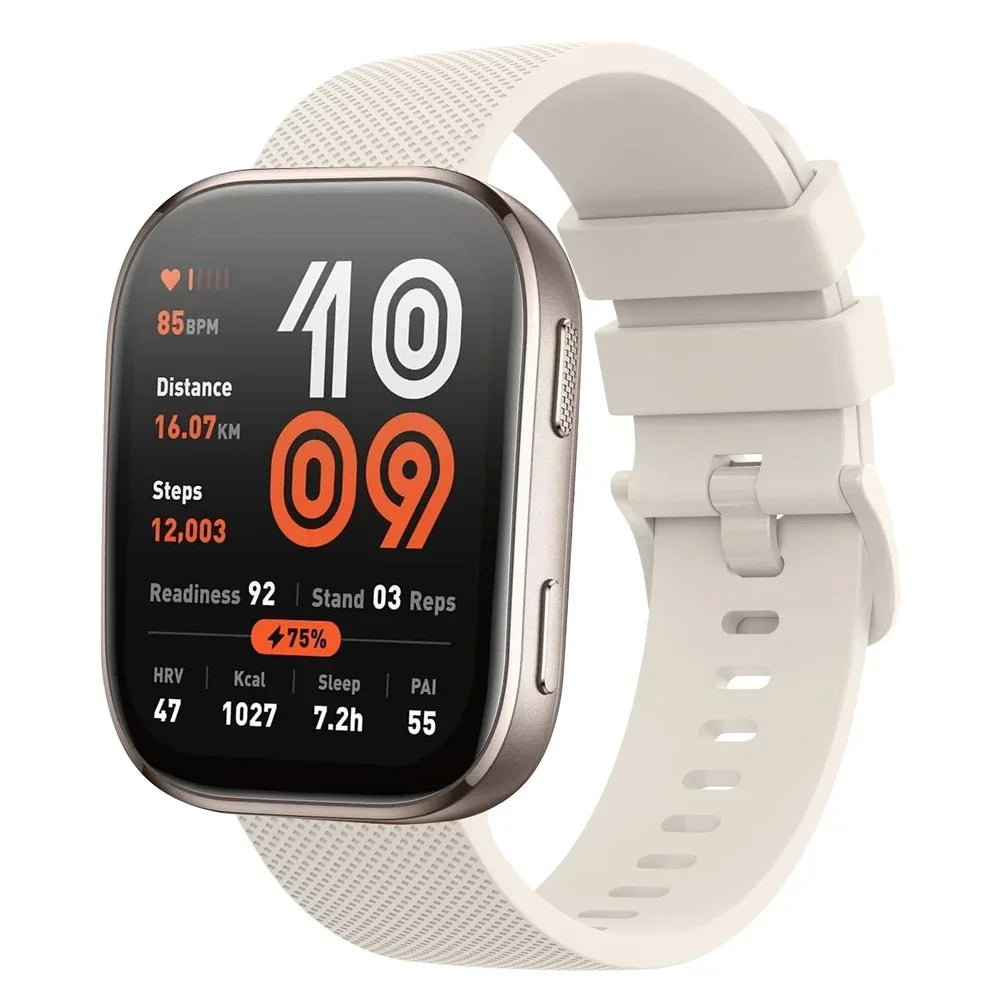 18mm/20mm/22mm Silicone straps For Amazfit GTS 4/3/2/2e/4 Mini/GTR 4/3/3 Pro/2/2e Sport Bracelet Amazfit bip 6-5-3/u/s/pro band