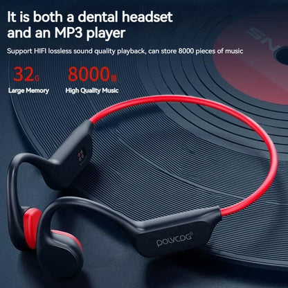 POLVCDG Bone Conduction Headset X7 IPX8 32GB Memory 5.3 Bluetooth Wireless Headset with Microphone Waterproof Swimming 2023new