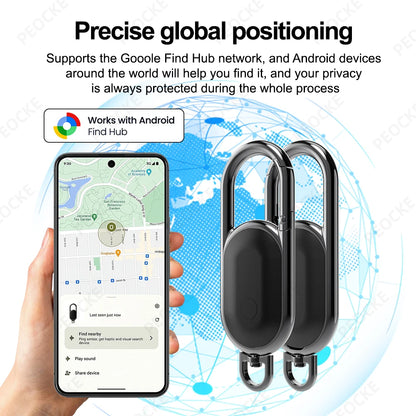 1-4 Pack Android Alternative to AirTag Smart Keychain Tag Anti-Lost GPS Tracker Bluetooth Locator Works With Google Find Hub