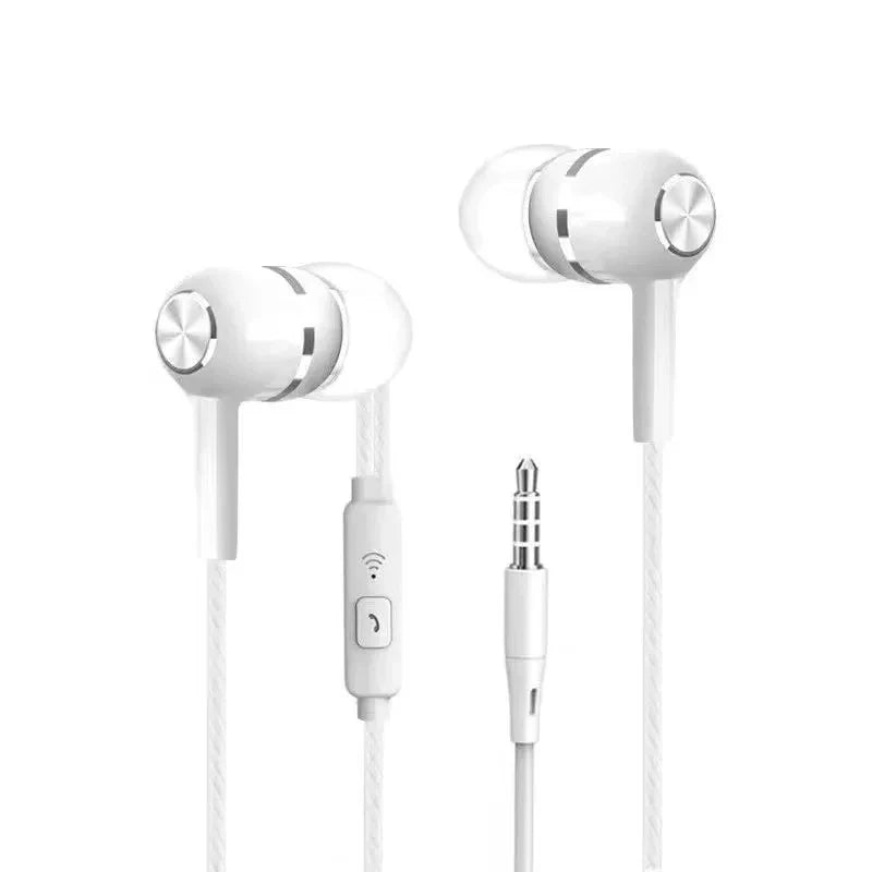 3.5mm Jack Wired Plug Comfortable In-Ear Music Gear 3.5mm Wired Headphones For Smartphone PC Laptop Microphone Volume Control