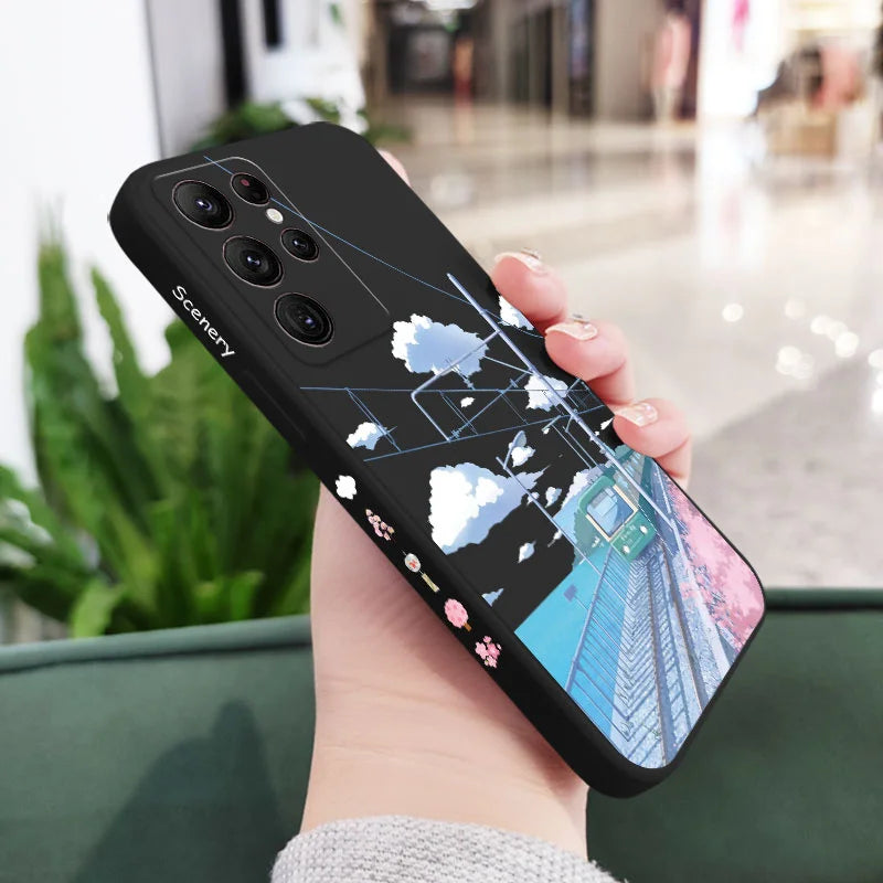 Tranquil Scenery Phone Case For Samsung Galaxy S25 FE S24 S23 S22 S21 S20 Ultra Plus S10 10E Note 20 ultra 10 9 Plus Cover