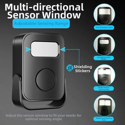 Infrared Sensor Intelligent Welcome Doorbell Recording Function Wireless Door Greeter Sensor Alarm Smart PIR Motion Detector