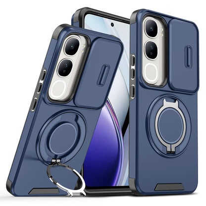 For Vivo V40 SE 80W Case Vivo V40 lite 4G 5G IDN Cover Y200 Magnetic Ring Armor Camera Lens Case Magsafe Wireless Charge Cover