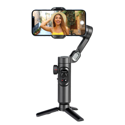 AOCHUAN 3-Axis Handheld Gimbal Stabilizer for Smartphone with Fill Light for iPhone Android Face Tracking Vlog Smart XE