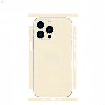 Plain Color Decal Skin for iPhone 13 14 15 16 17Pro Max Back Film Cover Wrap Rear Screen Protector Anti-scratch Durable Sticker
