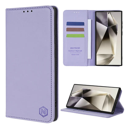 Wallet Skin Friendly Magnetic Slot Flip Leather Case For Samsung Galaxy S26 Ultra S25 Edge S24 FE S23 Plus S22 S21 S20FE S10+