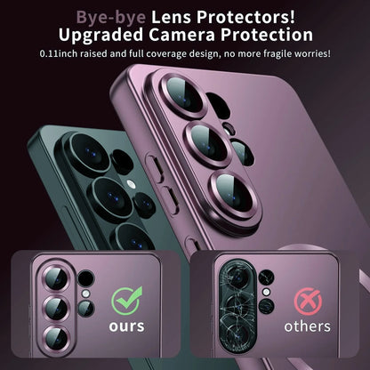 Magnetic for Samsung Galaxy S26 Ultra/S26+/S26 Phone Case with Screen & Camera Protector,Metallic Glossy Luxury Shockproof Slimi