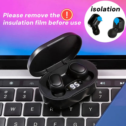 E7S, TWS True Wireless Earphones with Digital Display Screen, Bluetooth 5.4 Suitable for Outdoor Activities Such as Running