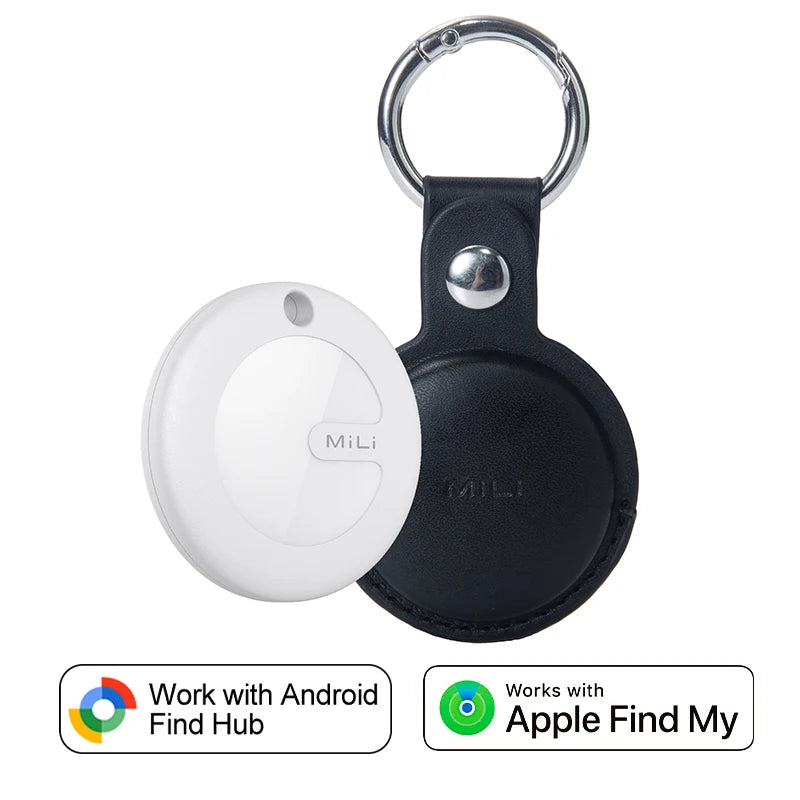 Dual System MiLi MiTag Smart Location Tag Bluetooth GPS Tracker Locator Keys Finder Works With Apple Find My & Google Find Hub