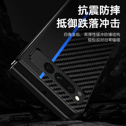 Kevlar Print Carbon Fiber Case For Google Pixel Fold Fashion Anti-drop Cover Anti-knock Cases For Google PixelFold