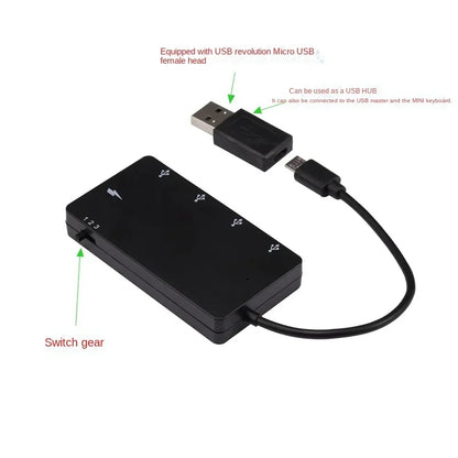 1 Set Micro USB OTG 4 Port Hub Power Charging Adapter Cable For Smartphone Tablet High Speed